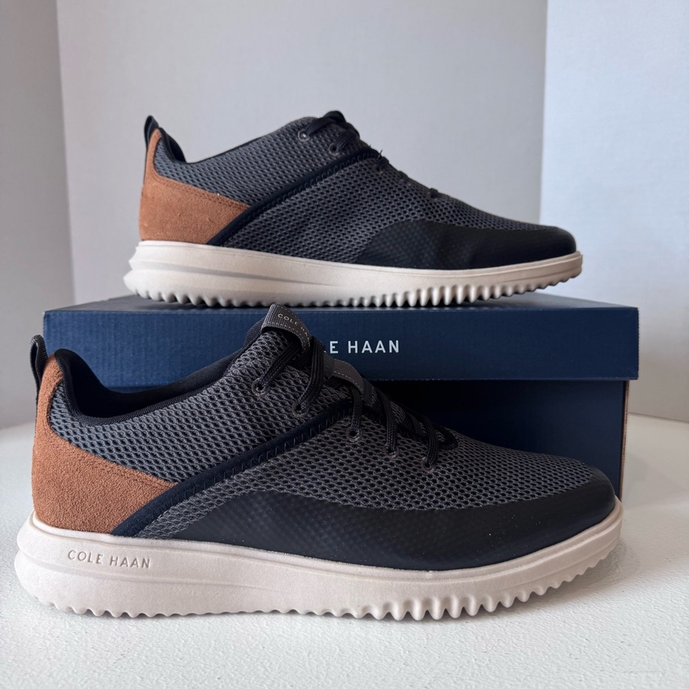 COLE HAAN Grand+ Hybrid Sneakers Men's Size 10W Magnet Gray/Brown C39982 NEW!